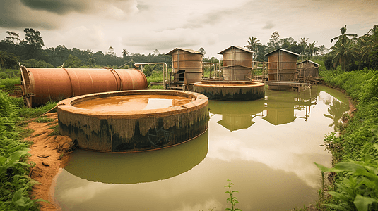 小水桶沼气驱动的鱼类养殖场背景