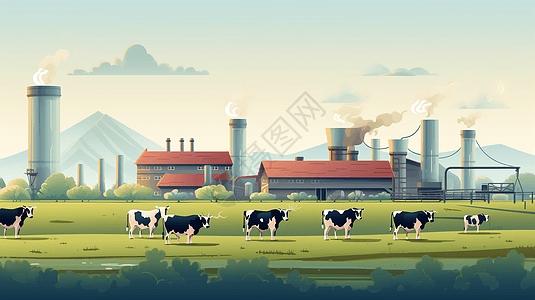 新能源养殖业农场概念插图图片