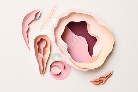 粉色渐变女性生殖系统概念图片