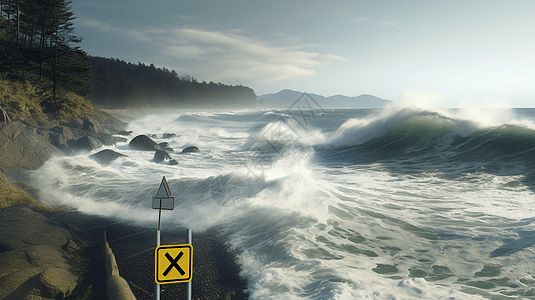 海啸预警信号和准备图片