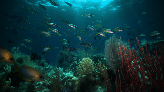 海洋生物水下高清图片