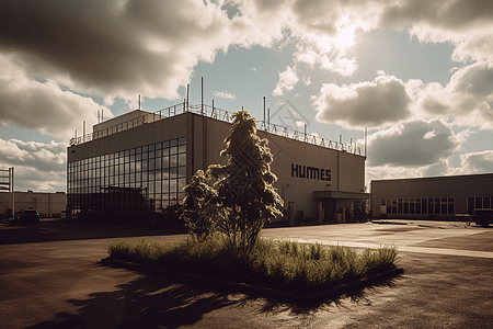 工厂外部植物景观图图片