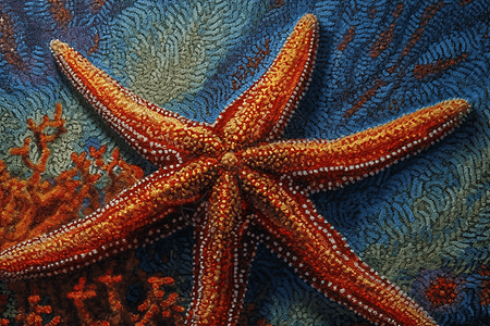 海底的六角海星图片