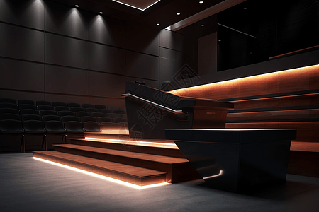 建筑演讲厅的3D概念图图片