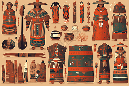 民族文化服装多样性插图图片
