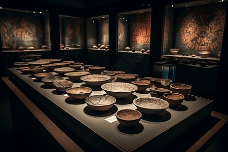 古代陶器的历史展览图片背景图片