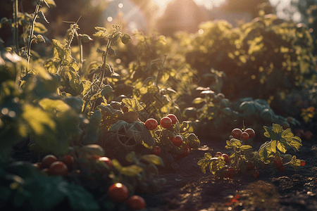 充满阳光的花园图片