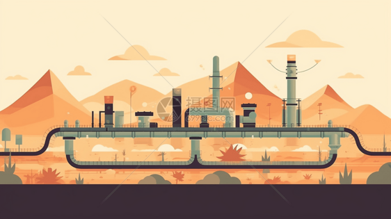 工业炼油厂管道插图图片
