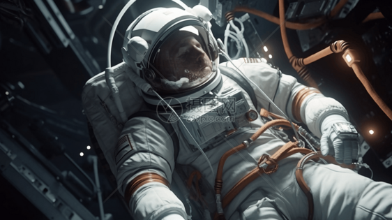 躺着的宇航员图片