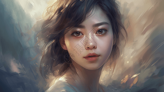 小丑头像.一张表情安详的脸插画