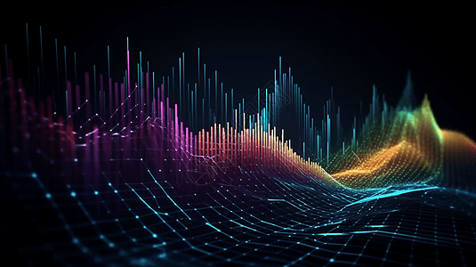 抽象数据可视化概念图背景图片