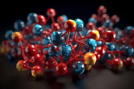 立体的3D分子图形背景图片