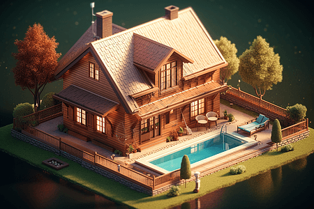 泳池别墅设计图片