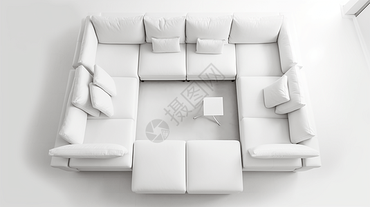 白色的沙发组合图片