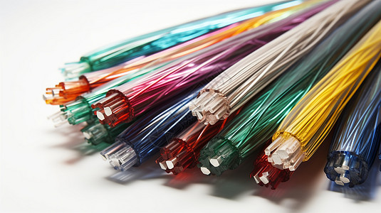 彩色光纤电缆背景图片