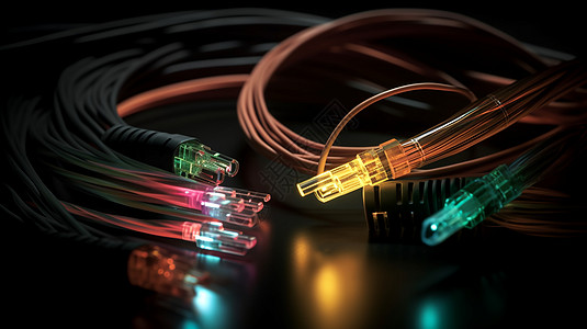 网络光纤通信电缆背景图片