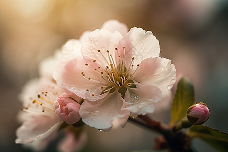 花朵特写精致的樱花特写背景