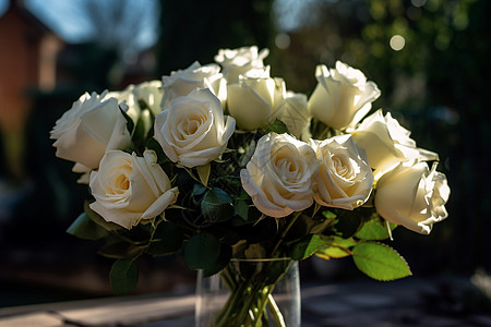 白玫瑰的特写图背景图片