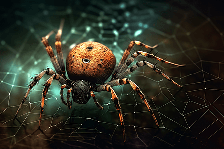 编织罗网的蜘蛛图片