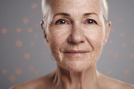 皮肤老化后的女性皮肤背景图片