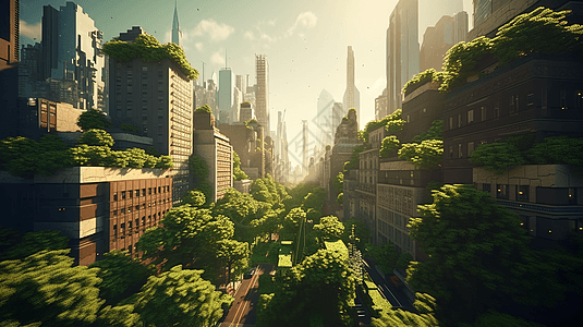 城市丛林背景图片