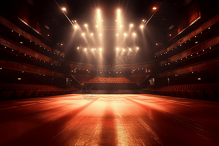 宽敞的音乐厅舞台图片