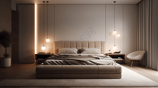 简约的现代卧室装饰图片