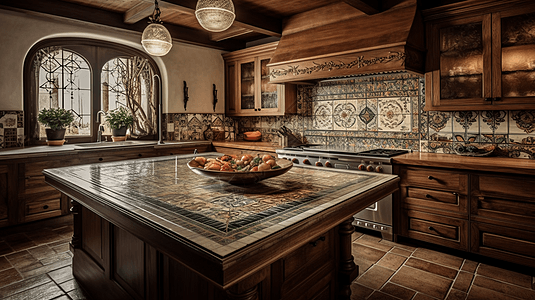 地中海木质厨房设计图片