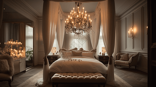 浪漫的卧室装修图片