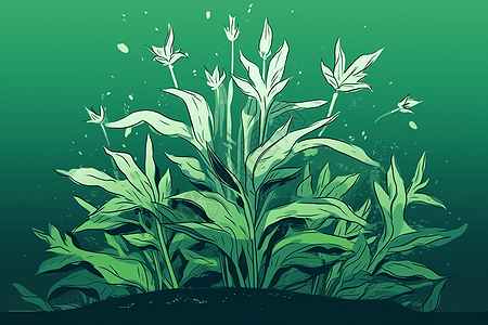 黄耆植物的平面插图图片