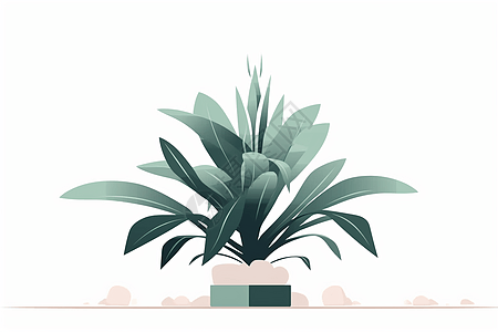 植物的中间概念插图图片