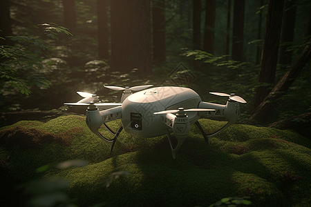 森林里的无人机设备图片
