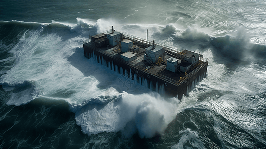 海洋中的发电站图片