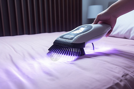 使用紫外线灯清洁床垫除尘器图片