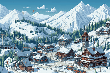冬季滑雪场图片