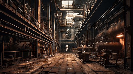 工业钢厂内部图片