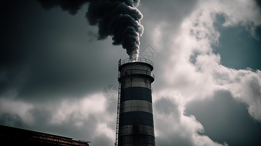 工业工厂烟囱图片
