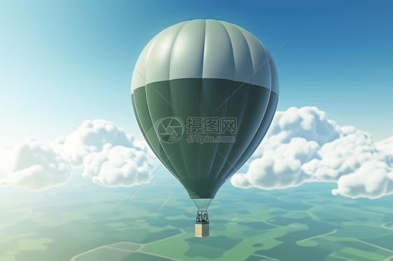 天空中的氢燃料电池气球图片