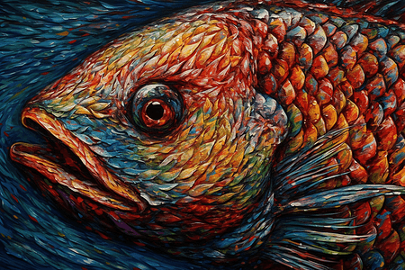 橙色鳞片的鱼背景图片