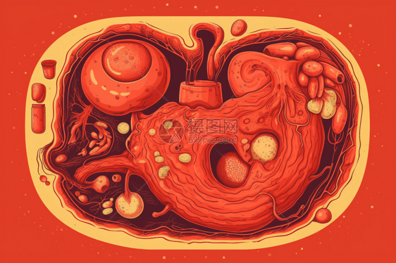 器官胃的解剖图图片