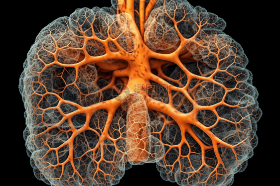 人体肺部解剖图图片