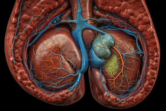 肝脏内部模型图像图片