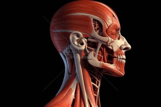 3d人体颈部合成图图片