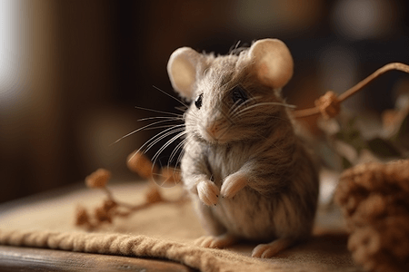 羊毛毛毡老鼠图片