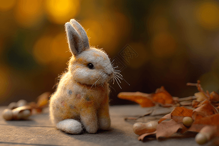 羊毛毡制兔子图片