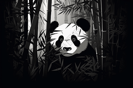 露头的熊猫背景图片