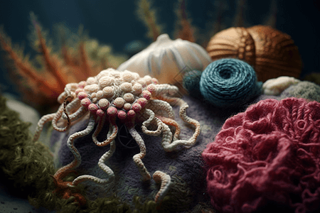 羊毛毡海洋生物图片