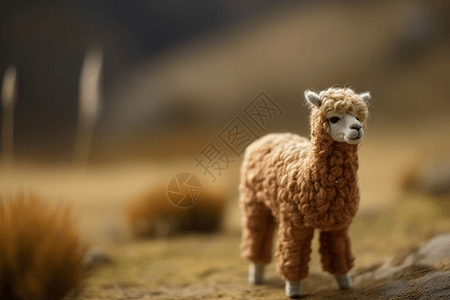可爱毛毡羊驼高清图片