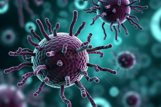 病毒细胞创意概念图图片