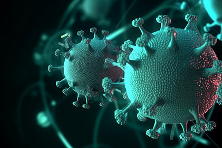 病毒细胞颗粒dna链的概念图背景图片
